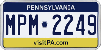 PA license plate MPM2249