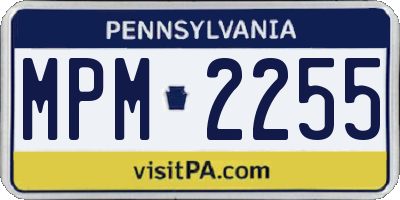 PA license plate MPM2255