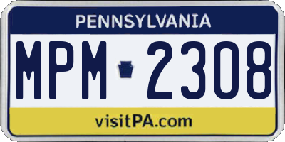 PA license plate MPM2308