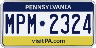 PA license plate MPM2324