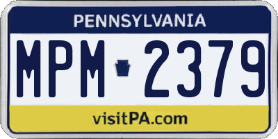 PA license plate MPM2379