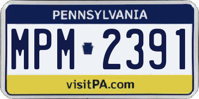 PA license plate MPM2391