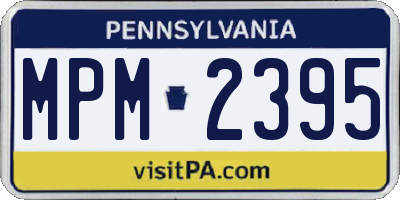PA license plate MPM2395