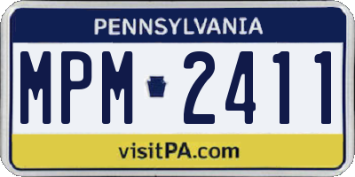 PA license plate MPM2411