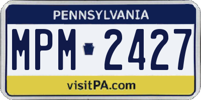 PA license plate MPM2427