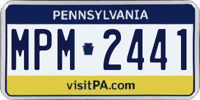 PA license plate MPM2441