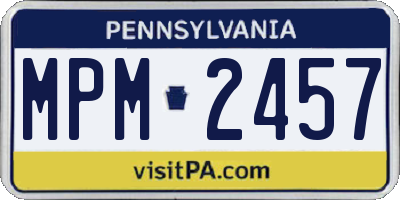 PA license plate MPM2457