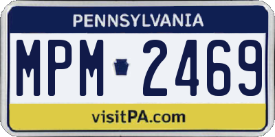 PA license plate MPM2469