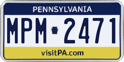 PA license plate MPM2471