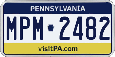 PA license plate MPM2482