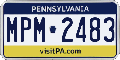 PA license plate MPM2483
