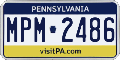 PA license plate MPM2486