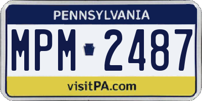 PA license plate MPM2487