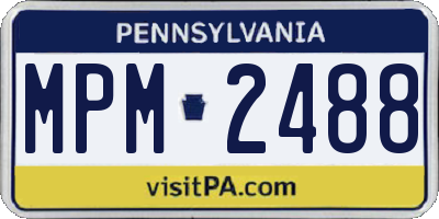PA license plate MPM2488