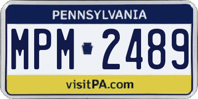 PA license plate MPM2489
