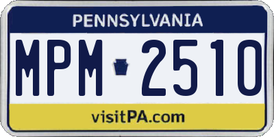 PA license plate MPM2510