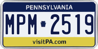 PA license plate MPM2519