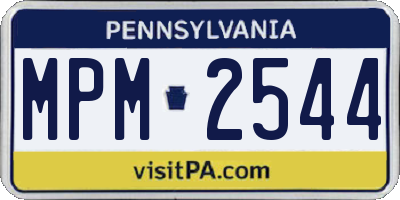 PA license plate MPM2544
