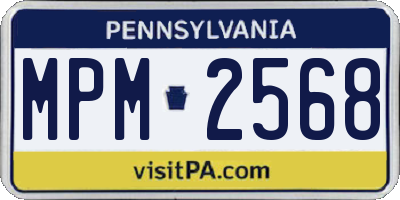 PA license plate MPM2568