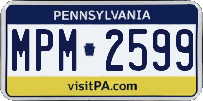 PA license plate MPM2599