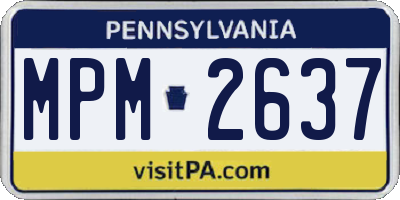 PA license plate MPM2637