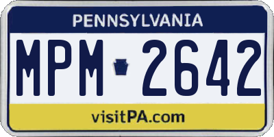 PA license plate MPM2642