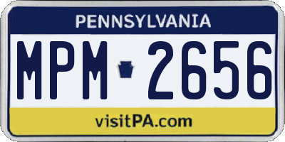 PA license plate MPM2656