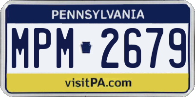 PA license plate MPM2679