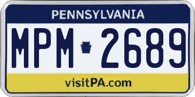 PA license plate MPM2689