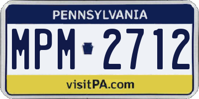PA license plate MPM2712