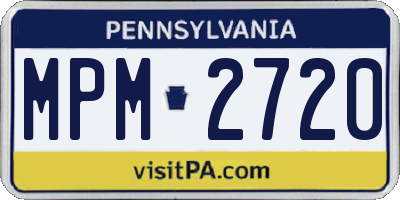 PA license plate MPM2720