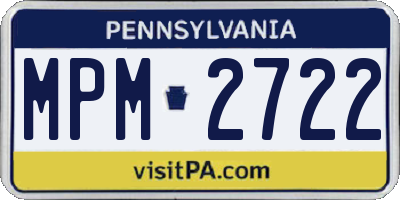 PA license plate MPM2722