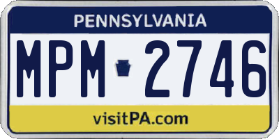 PA license plate MPM2746