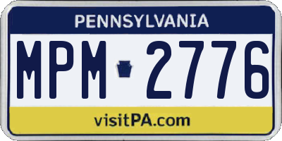 PA license plate MPM2776