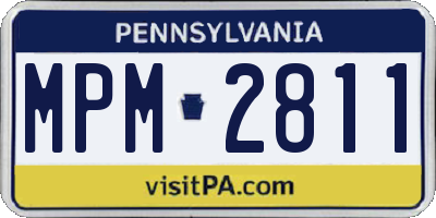 PA license plate MPM2811