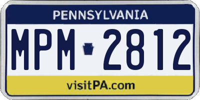 PA license plate MPM2812