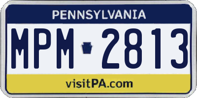PA license plate MPM2813