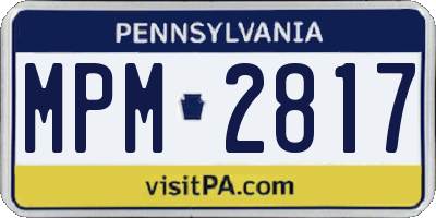 PA license plate MPM2817