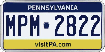 PA license plate MPM2822