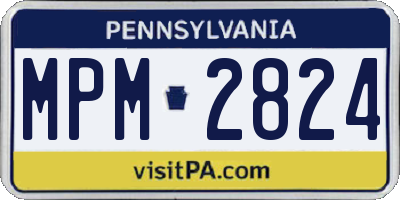 PA license plate MPM2824