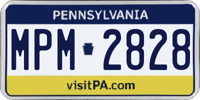 PA license plate MPM2828