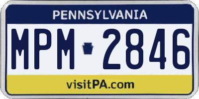 PA license plate MPM2846