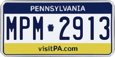 PA license plate MPM2913