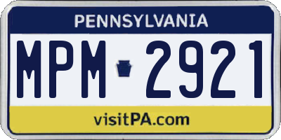 PA license plate MPM2921