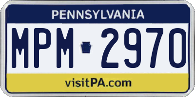 PA license plate MPM2970