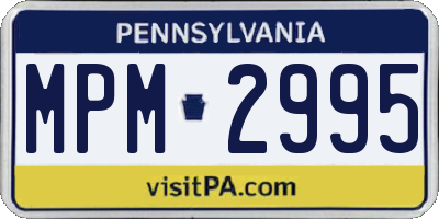 PA license plate MPM2995
