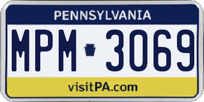 PA license plate MPM3069