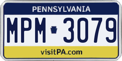 PA license plate MPM3079