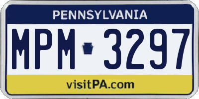 PA license plate MPM3297