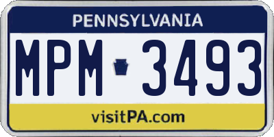 PA license plate MPM3493